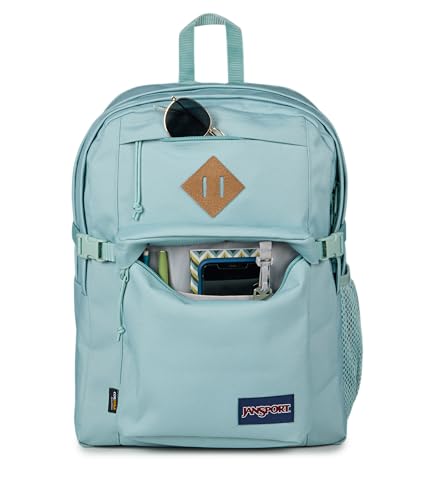JanSport Main Campus Backpack - Travel or Work Backpack with 15-Inch Laptop Sleeve and Dual Water Bottle Pockets, Faded Sage - color: Faded Sage