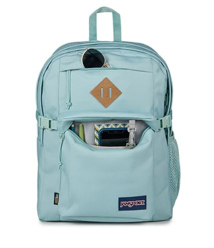 JanSport Main Campus Backpack - Travel or Work Backpack with 15-Inch Laptop Sleeve and Dual Water Bottle Pockets, Faded Sage - color: Faded Sage