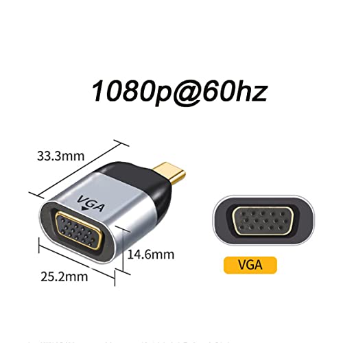 xiwai Type C to VGA Converter USB-C Monitor Adapter 1080p 60hz for Tablet & Phone & Laptop - style: USB-C Type C to VGA 1080p 60hz