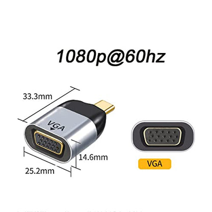 xiwai Type C to VGA Converter USB-C Monitor Adapter 1080p 60hz for Tablet & Phone & Laptop - style: USB-C Type C to VGA 1080p 60hz