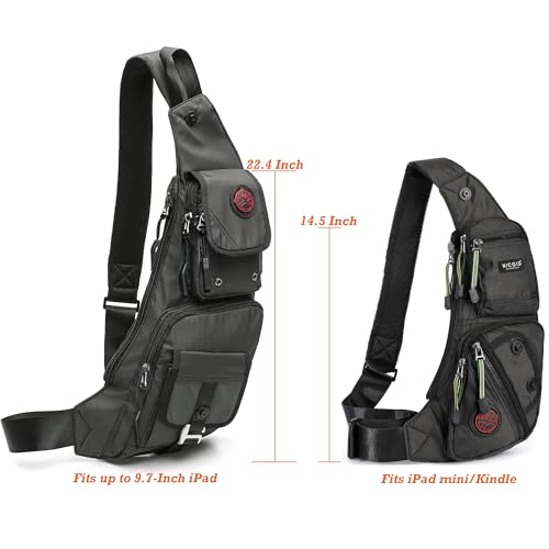 NICGID Sling Bag Chest Shoulder Backpack Crossbody Bags Casual Daypack for Men Women - color: Black-2