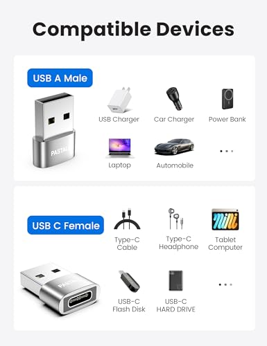 USB to USB C Adapter Combo 10 Pack,USBA to USBC OTG Adapter,Sliver | USB to USBC Adapter,Compatible with MacBook Pro/Air,for iPhone 17/16/15 Pro Max,iPad,Samsung Galaxy S23/S24/S25 - color: Sliver