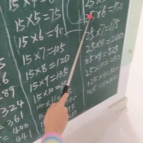 Telescopic Teacher Pointer Telescoping Pointer Stick for Classroom Presentation Pointer Teacher Pointer Stick (Orange Black, Extendable 47 Inch)