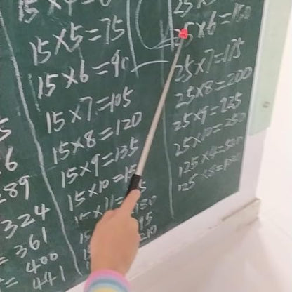 Telescopic Teacher Pointer Telescoping Pointer Stick for Classroom Presentation Pointer Teacher Pointer Stick (Orange Black, Extendable 47 Inch)