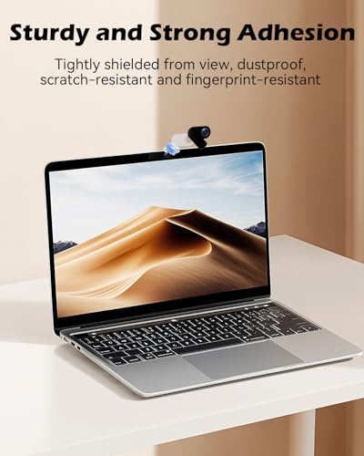 CloudValley [2-Pack Upgrade Rotating] Laptop Camera Cover Slide, 0.015 Inch Ultra-Thin Metal Web Camera Cover for Laptop Computer, MacBook Pro/Air, iMac, PC, Protect Your Privacy (Black) - color: Black