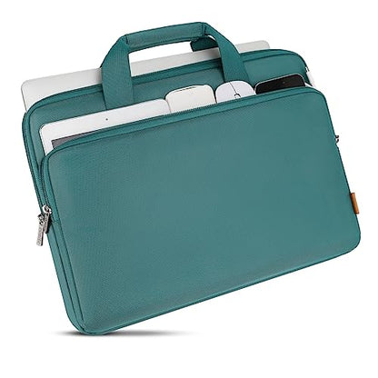 DOMISO 17 inch Laptop Sleeve Protective Case Cover Compatible with 17-17.3 inch HP Dell ASUS Lenovo Chromebook,Waterproof Computer Cases Bag with Handle,Green - color: Green, size: 17-17.3 inch