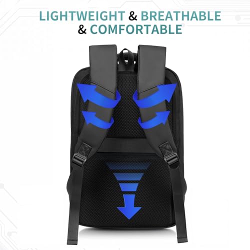 Small Inch Laptop Backpack with USB A/C Port, Slim Water-Resistant Computer Backpack for Work, College and Travel, Black - color: Black