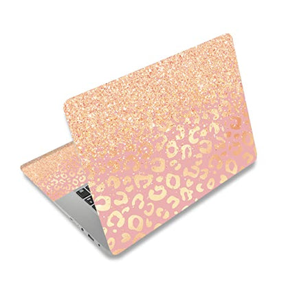 DINKY Laptop Skin Sticker Decal, 12" 13" 13.3" 14" 15" 15.4" 15.6 inch Laptop Universal Reusable Vinyl Skin Stickers Cover Art Decal Notebook PC Personalized Protector-Leopard Print - color: Leopard Print