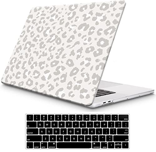 Funut for MacBook Air 13 inch Case 2022 2021 2020 2019 2018 Release M1 A2337 A2179 A1932 with Touch ID, M1 MacBook Air 13.3 Case Plastic Hard Shell Protective Cover & Keyboard Cover, Leopard Print - color: #Leopard Print, size: Mac Air 13" 2018-2022(A1932