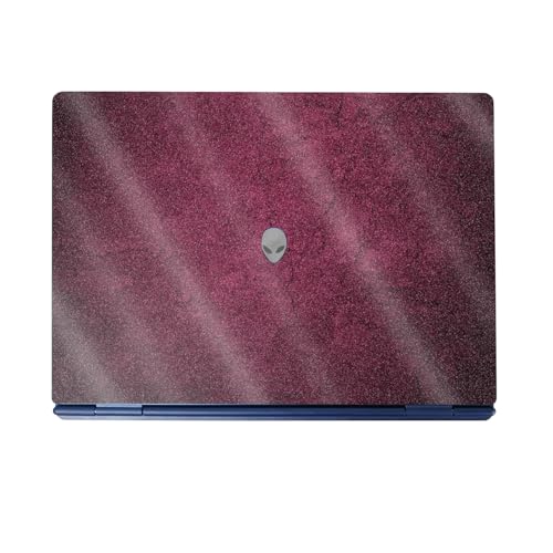 Glossy Glitter Laptop Skin Compatible with Alienware 16/16X Aurora (2025) - Pink Gravel - Premium 3M Vinyl Protective Wrap Decal Cover - Easy to Apply | Crafted in The USA by MightySkins - color: Pink Gravel, size: 16/16X Aurora (2025) Full Cover Skin, st