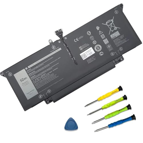 52Wh JHT2H Laptop Battery for Dell Latitude 7310 7410 Series | 7.6V 6500mAh; Other Compatible Laptops: Dell Latitude 7410 Chromebook Enterprise; 04V5X2 0HRGYV Y7HR3 0WY9MP - size: 9.8*3.8*1.7 inches JHT2H
