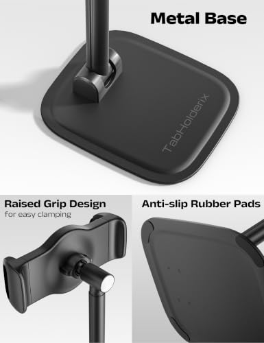 Foldable Portable Monitor Stand,iPad Stand for Desk Holds 4.4LB | Monitor Holder, Adjustable Height & Angle Tablet Holder Stand, iPad Holder Stand Fits 4.7-17" Portable Monitor/Tablet/Phone