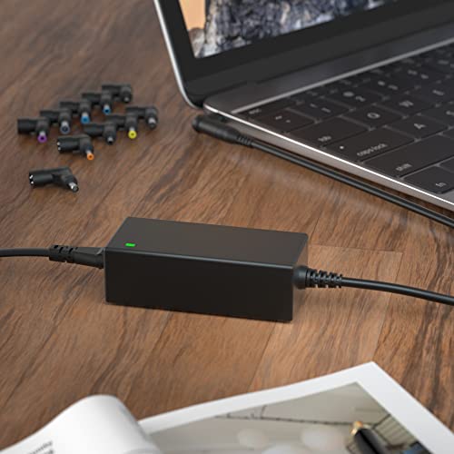 Powseed 65W Universal Laptop Charger USB C for MacBook Dell HP Lenovo Acer Chromebook Asus Samsung Sony Toshiba Gateway 18.5V 19V 19.5V 20V Computer Power Cord Supply AC Adapter, 70W Max