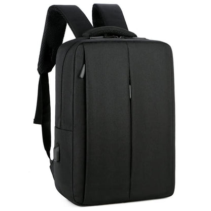 Travel Laptop Backpack Business Laptop Backpack with USB Charging Port (Black) - color: Black Out