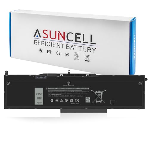 ASUNCELL VG93N 92Wh 6-Cell Laptop Battery Compatible with Dell Precision 15 3520 3530 M3520 M3530 Latitude 5580 5590 5591 E5580 E5590 E5591 Series 0VG93N WFWKK 0WFWKK 11.4V 7666mAh - size: VG93N 12.60 × 6.50 × 0.94 in