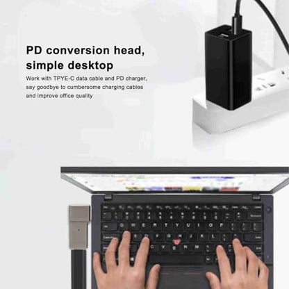 SUNGOOYUE USB C to Slim Tip Adapter,100W 5A Laptop USB C Female Input to Slim Tip Rectangle Power PD Converter for