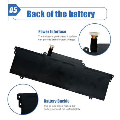 63Wh C31N1914 Laptop Battery Compatible with Asus ZenBook 13 UX425UG ZenBook 14 UX435EA UX435EAL UX435EG UX435EGL UM425QA UM425QA-KI072T UM425UAZ B7402FEA Serie 0B200-03730100 11.61V 5427mAh - size: 10.96*3.36*0.26 inch C31N1914