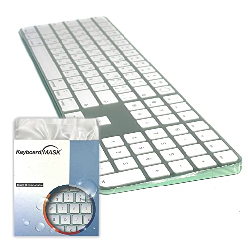 KeyboardMask Matte Finish Keyboard Cover Compatible with 2021 iMac Apple Wireless Magic Keyboard with Numeric, 0.12mm Ultra Thin Fully Covered Flat Style Wipeable Anti-Dust Protector