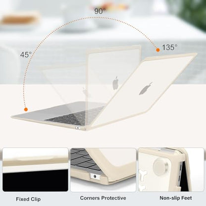 MOSISO Compatible with MacBook Air 13 inch Case M1 2018-2021, Starlight Clear - color: Starlight