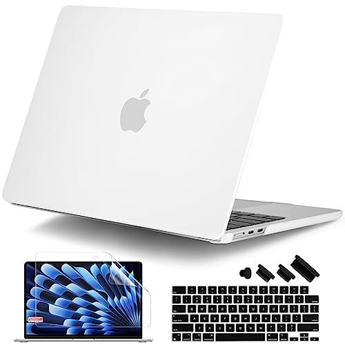 for MacBook Air 15 Inch Case M5 M4 M3 M2 (2026-2023) A3448 A3241 A3114 A2941, Protective Hard Shell Cover Compatible with Touch ID & Liquid Retina Display - Matte Clear - color: Matte Clear
