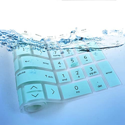 Keyboard Cover for 17.3 HP Laptop 17 17-cp 17z-cp 17-cn 17z-cp000 17-cp0056 17-cp1035cl 17-cp2124od 17-cp0700dx 17-cp0025cl 17-cp0031 17-cp0004dx 17-cp0035cl 17cp0097nr 17-cp0002ds 17-cp1124od - color: MintGreen(Regular Letters)