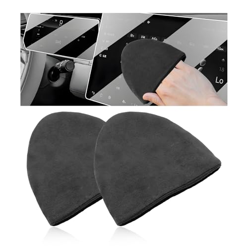 2PCS Car Screen Cleaner, Auto Touchscreen Cleaning Wipes Ultra-Soft Microfiber Pads, Triangle Cleaning Sleeve for Dashboard Display & Other Screens, Universal Car Accessories - color: Triangle, size: 2pcs