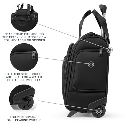 Travelpro Crew Classic Lightweight Softside Luggage, Rolling Underseat Carry on Bag, 14" Laptop or Tablet Sleeve, Men and Women, 17-Inch, Black - color: Black