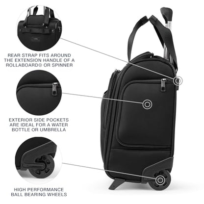 Travelpro Crew Classic Lightweight Softside Luggage, Rolling Underseat Carry on Bag, 14" Laptop or Tablet Sleeve, Men and Women, 17-Inch, Black - color: Black