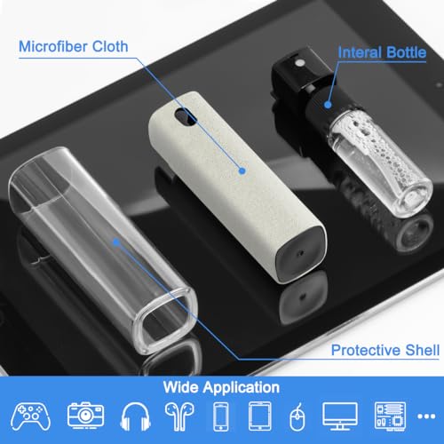 walrfid Car Screen Cleaner Spray for Phone iPad Laptop Car Display - Cream | Electronic Touchscreen Cleaner Mist Cleaning Brush Kit for iPhone, MacBook, Tablet, PC, Computer, Monitor, LCD, Eyeglasses - color: Cream