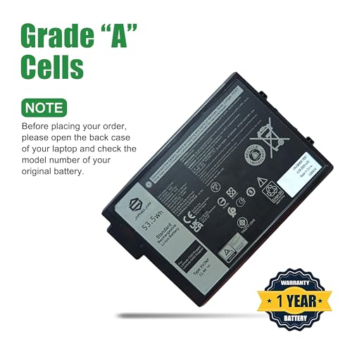 XVJNP 451-BCWQ Laptop Battery Replacement for Dell Latitude 5430 7330 Rugged Extreme Pro Rugged 14 RB14250 13 RA13250 P148G P149G Series G6M0W 0G6M0W 6JRCP 06JRCP 0M0TN3 KD1CT 11.4V 53.5Wh - size: 8.6*5.1*1.1inch XVJNP
