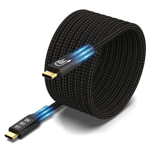 16.5FT USB C Cable 3.2 Gen 2X2 20Gbps, 5M Type C 4K@60Hz UHD Video 5A/100W PD3.0 Fast Charge Cord with E-Marker Compatible with Thunderbolt 3/4 MacBook Pro Galaxy Pixel Dell Monitor - size: USB C 20G 100W 5M