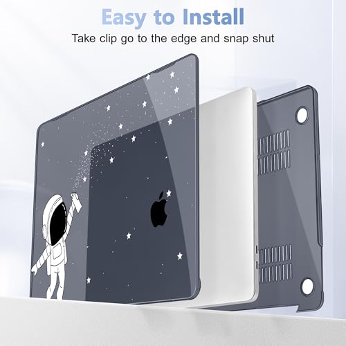 May Chen Case for MacBook Pro 13 inch M2 2023,2022,2021,2020 A2338 M1 A2251 A2289, Plastic Hard Shell Case for MacBook Pro 13" with Touch Bar Fits Touch ID, Astronaut Space - color: Astronaut Space