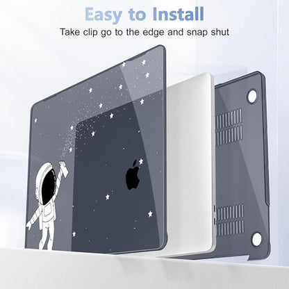 May Chen Case for MacBook Pro 13 inch M2 2023,2022,2021,2020 A2338 M1 A2251 A2289, Plastic Hard Shell Case for MacBook Pro 13" with Touch Bar Fits Touch ID, Astronaut Space - color: Astronaut Space