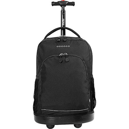J World Sunny Rolling Backpack for Kids. Roller Bag With Wheels, Geo Blue - color: Geo Blue