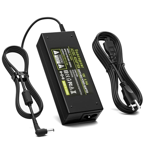 90W DC19V 4.74A Laptop Charger for Asus Toshiba AC Adapter Laptop PC Computer Charger Power Cord, 3 Pin 90 Watt AC to DC 19V Switching Power Supply with 10.56ft Long Cable, 5.5x2.5mm Plug - style: 19V 4.74A