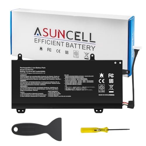 C41N1727 Laptop Battery Replacement for Asus Zephyrus M GM501 GM501G GM501GM GM501GS ROG GU501 GU501G GU501GM GM501G-SEI006T GM501GS-EI015T GU501GM-BI7N8 GM501GM-EI005T GM501GS-EI003T 15.4V 55Wh - size: C41N1727 14.76 × 5.12 × 0.98 in