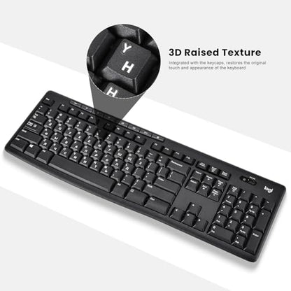 2PCS Russian Keyboard Letter Stickers with Tweezer - Cyrillic Keyboard Letters Replacement Stickers, Russian Alphabet Sticker for Laptop Computer PC Desktop Keyboards, Peel-Off Film, Leave Letters - size: Russian-White