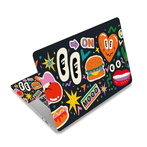 12.1-15.6 Inch Laptop Skin Decal, Universal Reusable Vinyl Laptop Cover Sticker, Waterproof Art Decal Protector I Lovely Heart Lips - color: Lovely Heart Lips