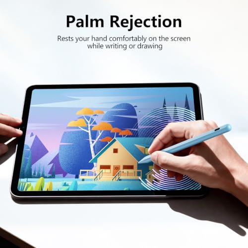 Stylus Pen for iPad 6-11th Gen 2X Fast Charge, Palm Rejection-Blue | Tilt Sensitivity, USB-C Charge, Compatible with 2018-2026 Apple Pencil iPad Pro 11/12.9/13, Air 3/4/5/M2/M3/M4, mini 5/6/7 - color: Blue