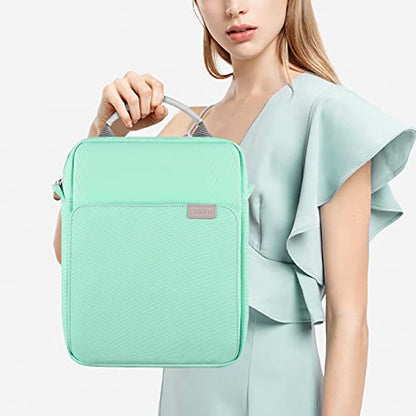 TiMOVO 9-11" Tablet Sleeve Bag Carrying Case with Strap, Mint Green | Fits iPad A16 11", Pad Air 11/5th & 4th 10.9", 10th Gen/10.2", Galaxy Tab A11 Plus, Multi-Pocket, Handle, Padded Protection - color: Mint Green, size: 9-11