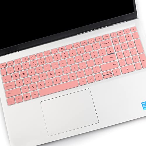 Keyboard Cover for 2022 2021 Dell Inspiron 15 3510 3511 3515 3525 5510 5515 5518 7510, Inspiron 16 7610, Dell Vostro 15 5510, Latitude 3520, Dell Inspiron 15 16 3000 5000 7000 US Keyboard Cover-Pink - color: Pink