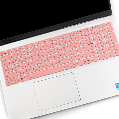 Keyboard Cover for 2022 2021 Dell Inspiron 15 3510 3511 3515 3525 5510 5515 5518 7510, Inspiron 16 7610, Dell Vostro 15 5510, Latitude 3520, Dell Inspiron 15 16 3000 5000 7000 US Keyboard Cover-Pink - color: Pink