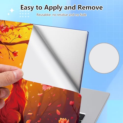 Universal Laptop Skin Sticker Decal for 11.6”12" 13" 13.3" 14" 15" 15.4" 15.6" Reusable Waterproof Scratch-Scratch Resistant Protective Vinyl Laptop Notebook Skin Stickers - Cherry Blossom and Fox - color: Cherry blossom and fox