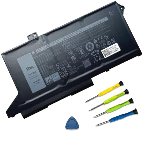 42Wh WY9DX M3KCN Laptop Battery for Dell Latitude 5420 5520 Precision 3560 | 3-Cell 11.4V 3500mAh; P/N: RJ40G WK3F1 1K2CF 75X16 - size: 10.47*4.8*0.94 inches WY9DX