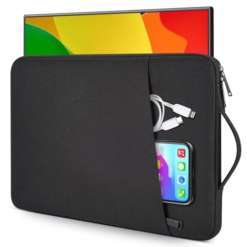 17.3 Inch Portable Monitor Case, Protective Carrying Sleeve for ASUS Bimawen ViewSonic Feiasia CUIUIC Cocopar Kksmart NexiGo Pisichen NIUTO EVICIV 17.3" Portable Monitor Bag, Black - color: Black, size: 17.3 Inch