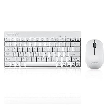 Perixx PERIDUO-712W Wireless Mini Keyboard and Mouse Set, White, US English Layout - style: Wireless White