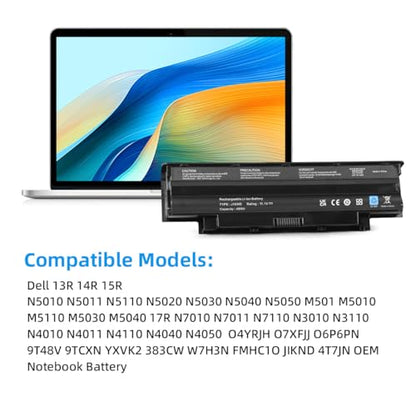J1KND Laptop Battery for Dell N5110 N5010 N5030 N5040 N5050 N7010 N7110 N4010 N4110 M5010 M5030 M5040 M5110 3420 3520 Vostro 3450 3550 3750 4T7JN 07XFJJ 04YRJH