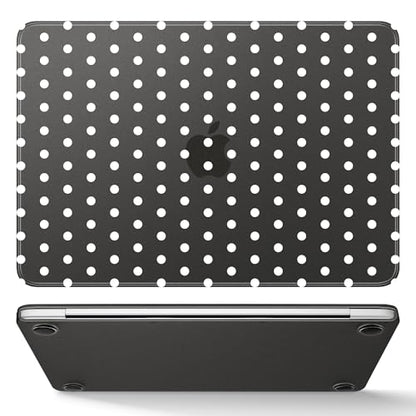 May Chen for MacBook Neo Case 13 inch 2026 | 100% Match Official Color | Pattern Printing, Anti-Crack & Scratch & Fingerprint | Protective Hard Shell Cases Laptop Model A3404, Black - White Polka dot - color: Black - White Polka dot
