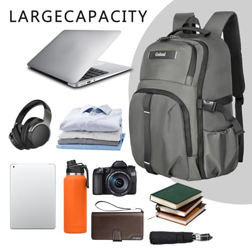 Goloni Airline Approved Travel Backpack 35L - Under Seat Carry On, Water Resistant 15.6 Inch Laptop Compartment for Men Women Work Travel,Gery - color: Gery