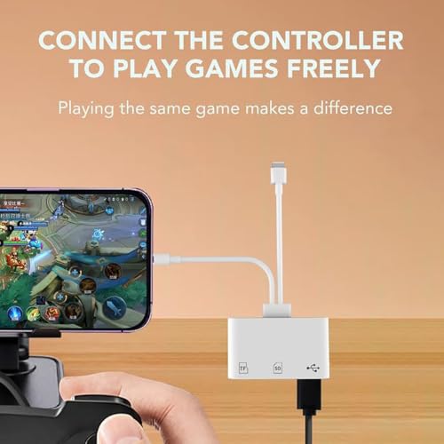 SD/TF/USB Card Reader, 5 in 1Universal Memory Card Reader with USB Adapter Plug and Play, SD Card and TF Card Viewer Supports with Laptop Tablet etc Devices, No App Required (2pcs)